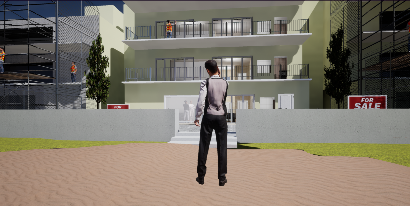 Three Apartment Blocks KLICK3D demonstration